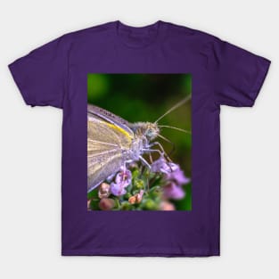 Cabbage White Butterfly, Macro Photograph T-Shirt